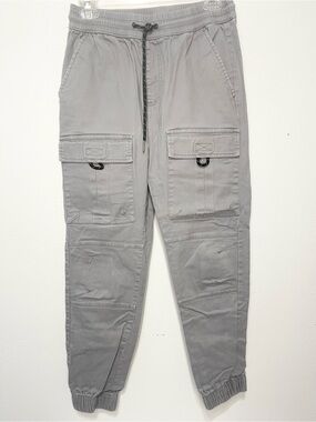 Ring of Fire Gray Cargo Jogger Pants Waist 14”-16” Inseam 28”